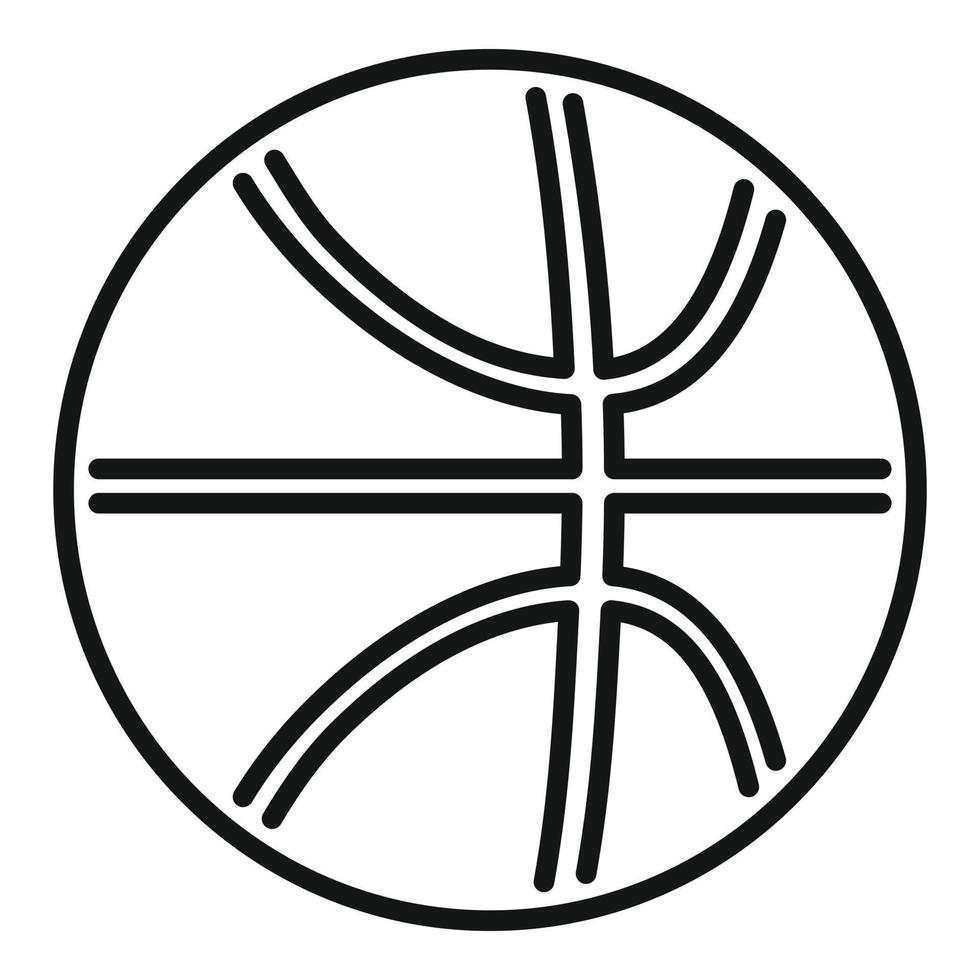 Basketball ball icon outline vector. Active sport vector