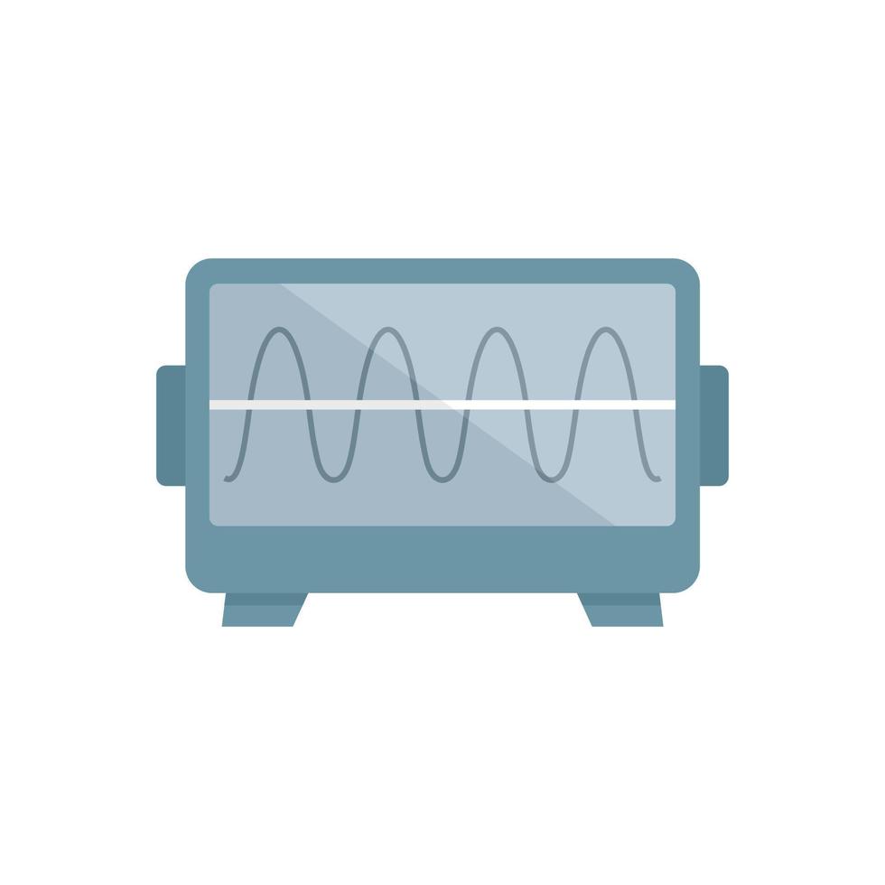 Wave oscillator icon flat isolated vector
