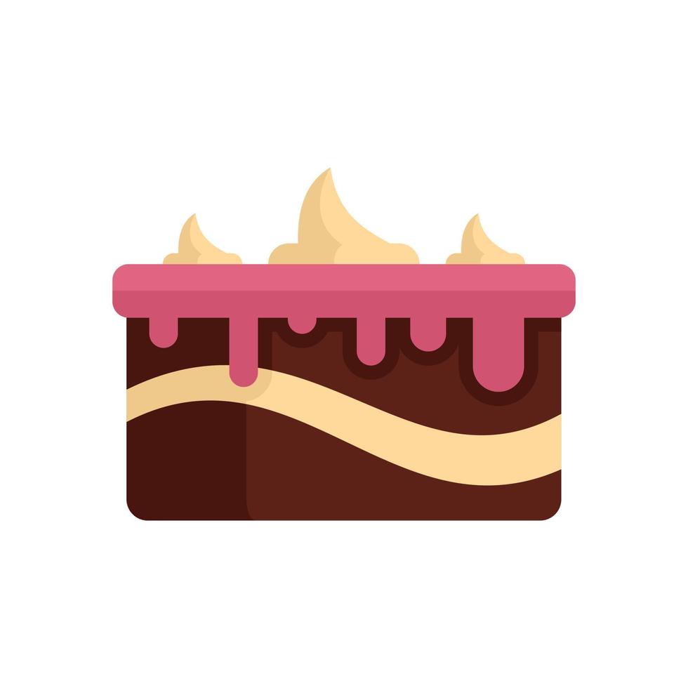 Kid cream cake icon flat isolated vector