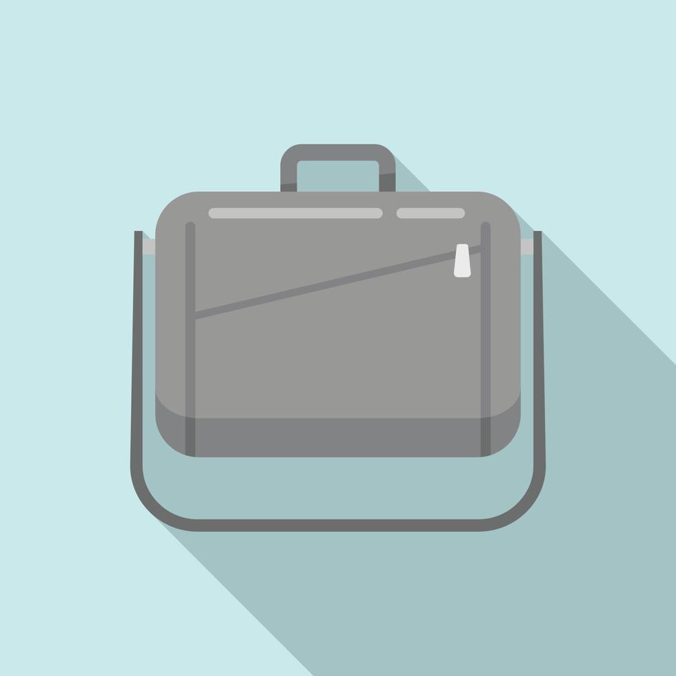 Business laptop bag icon flat vector. Case suitcase 14934805 Vector Art