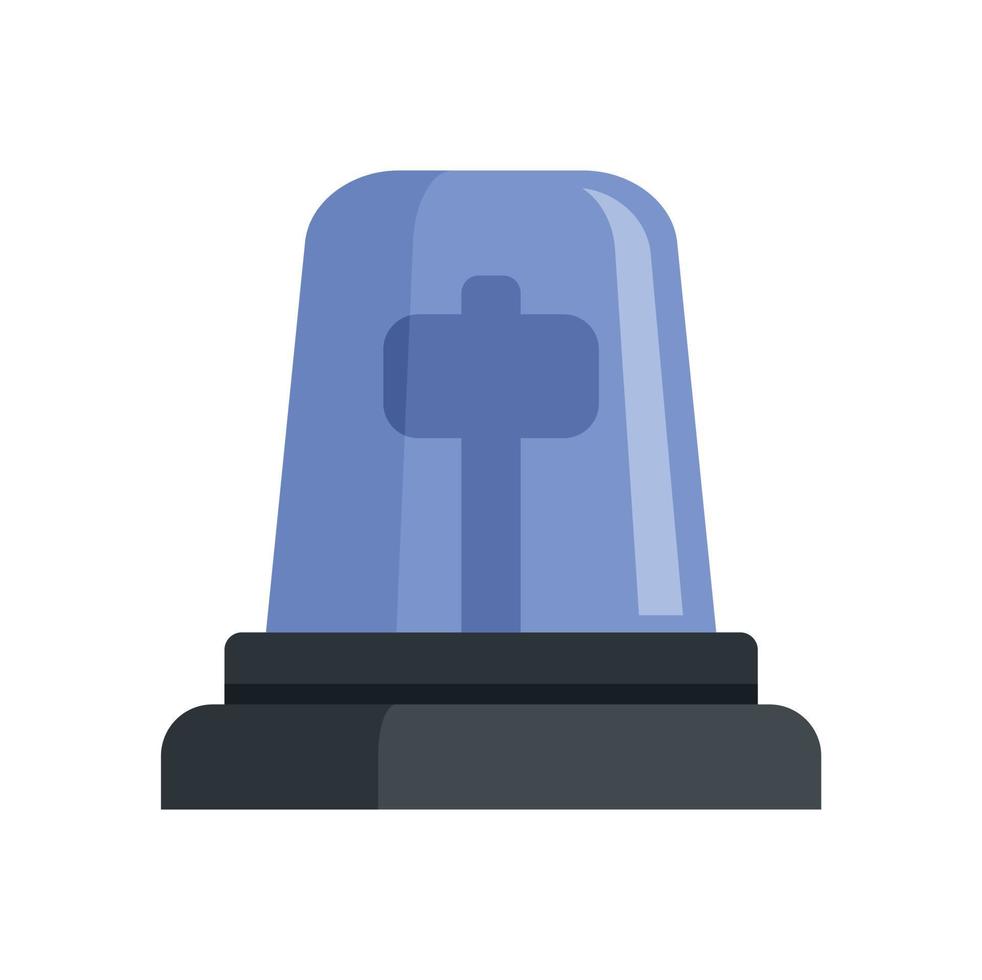 Police beacon icon flat isolated vector