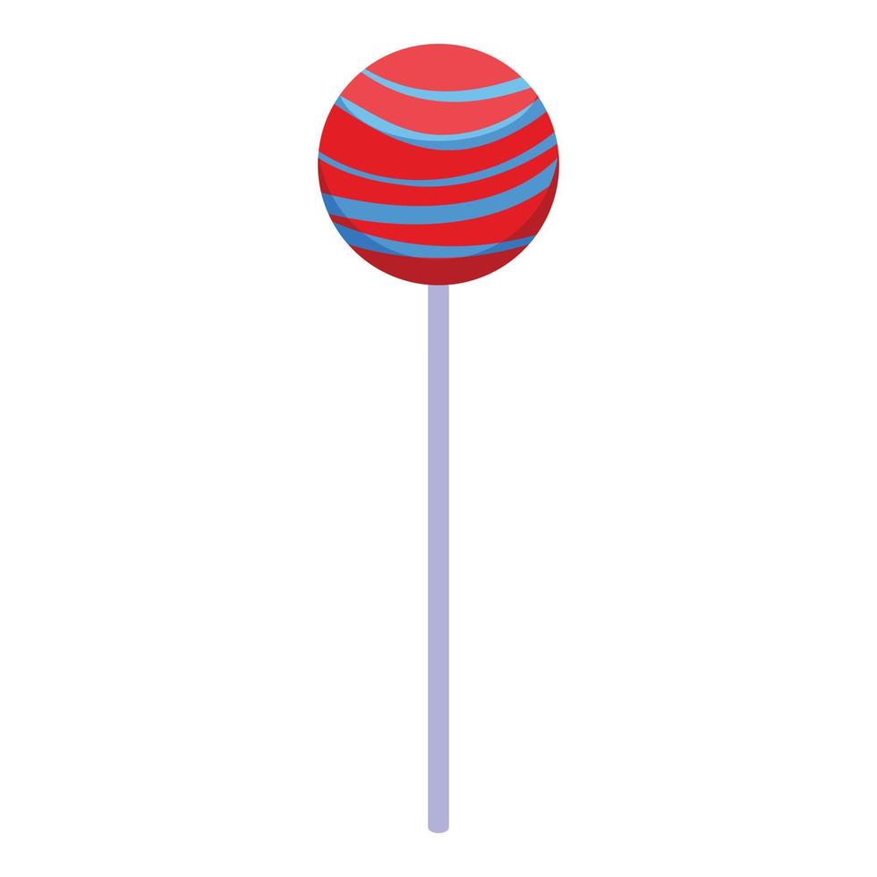 Cute cake pop icon isometric vector. Food party vector