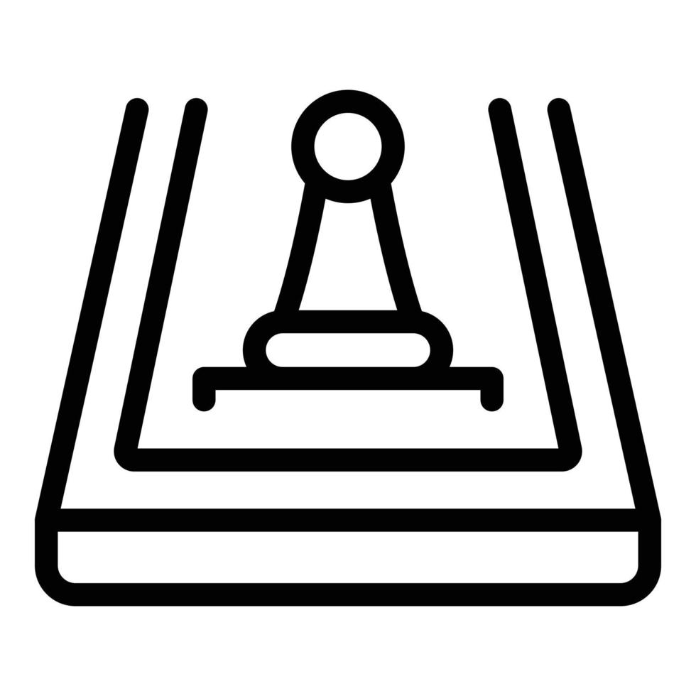 Mobile chess game icon outline vector. Online board vector