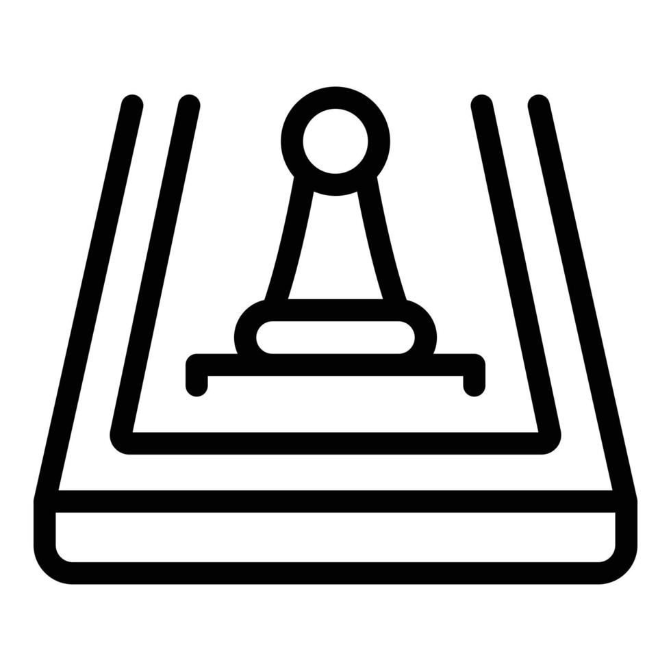 Mobile chess game icon outline vector. Online board vector