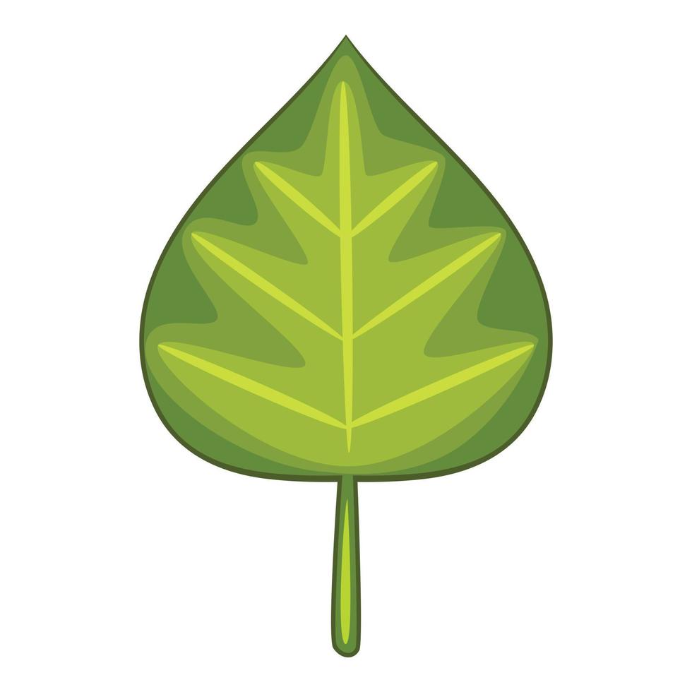 Alder leaf icon, cartoon style vector