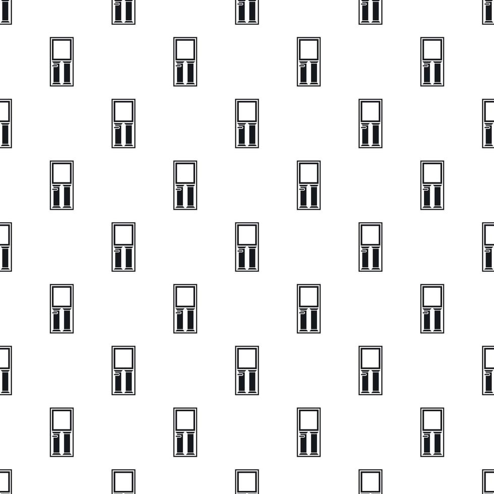 Door with glass pattern, simple style vector
