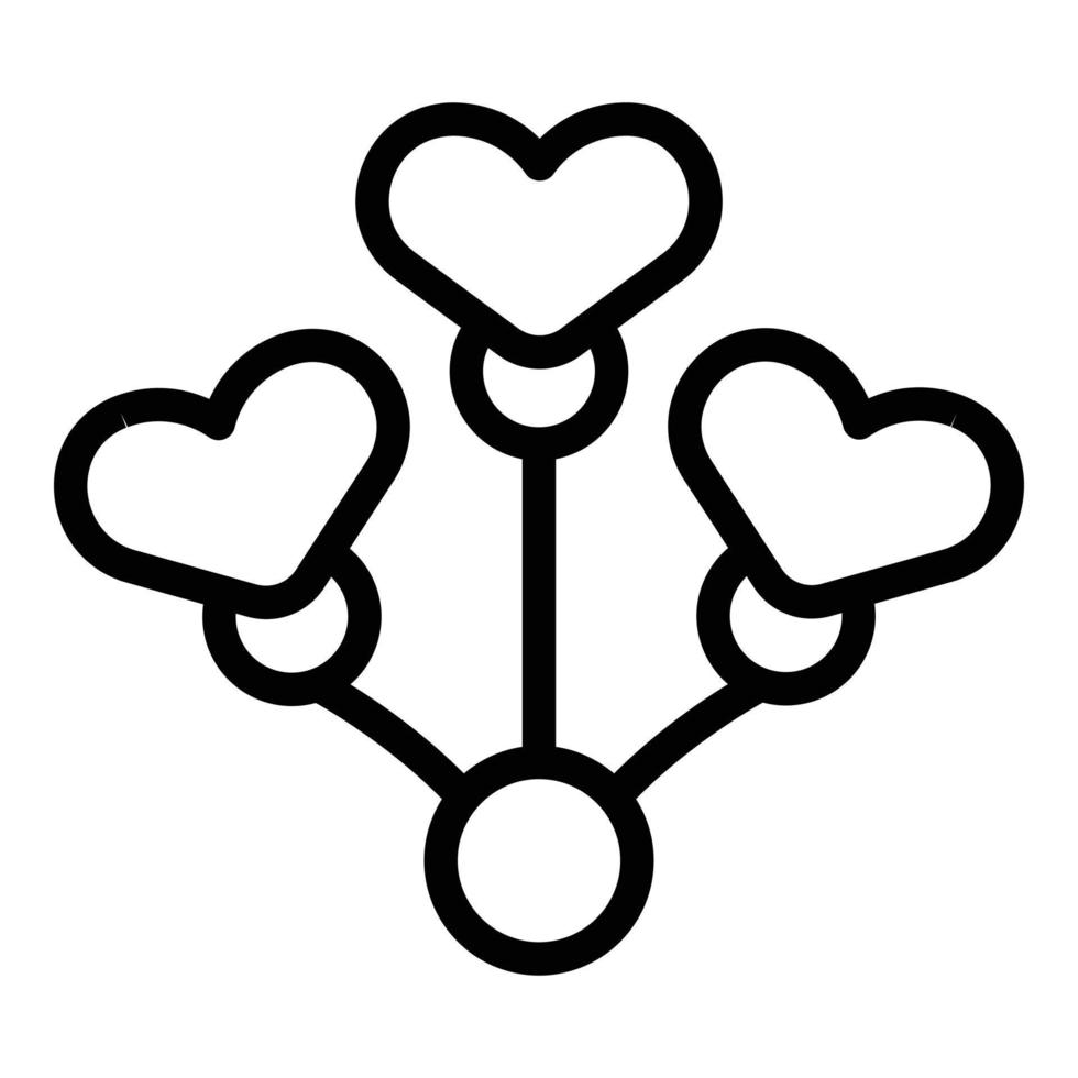 Heart celebrate icon outline vector. Happy person vector