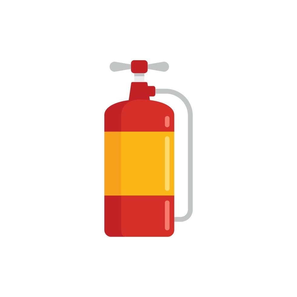 Fire extinguisher alarm icon flat isolated vector
