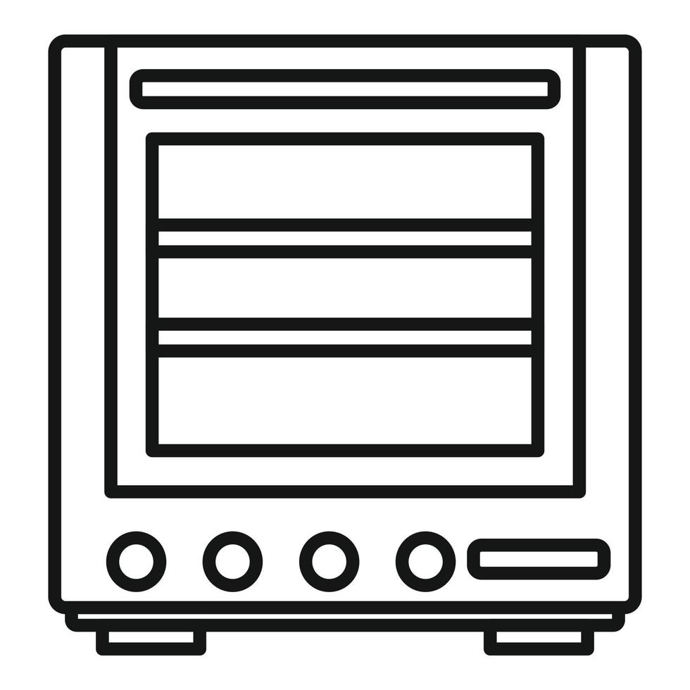 Modern oven icon outline vector. Electric convection stove vector