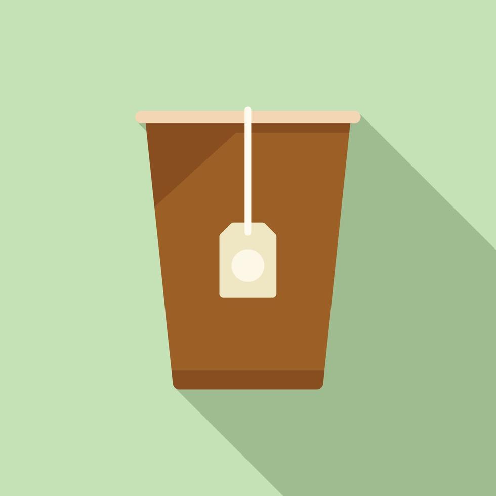 Airline tea cup icon flat vector. Food meal vector