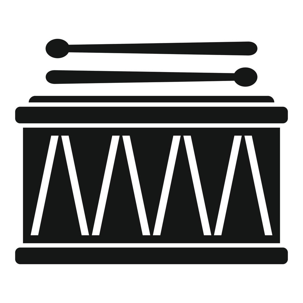 Roll drum icon simple vector. Music instrument vector