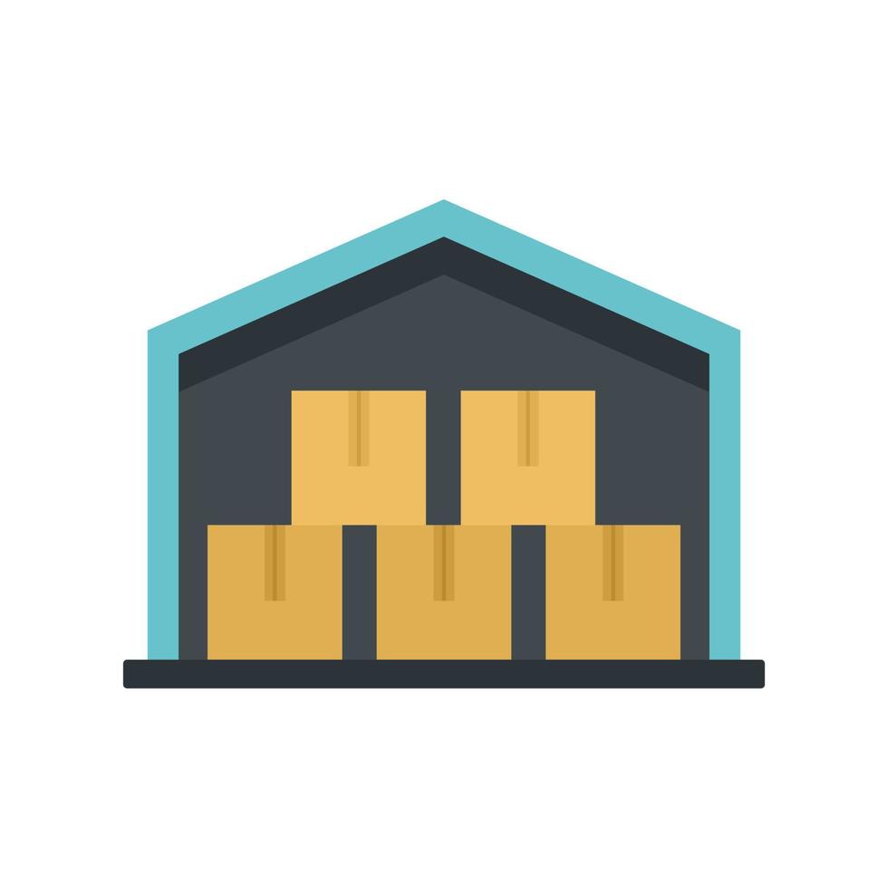 Full warehouse icon flat isolated vector