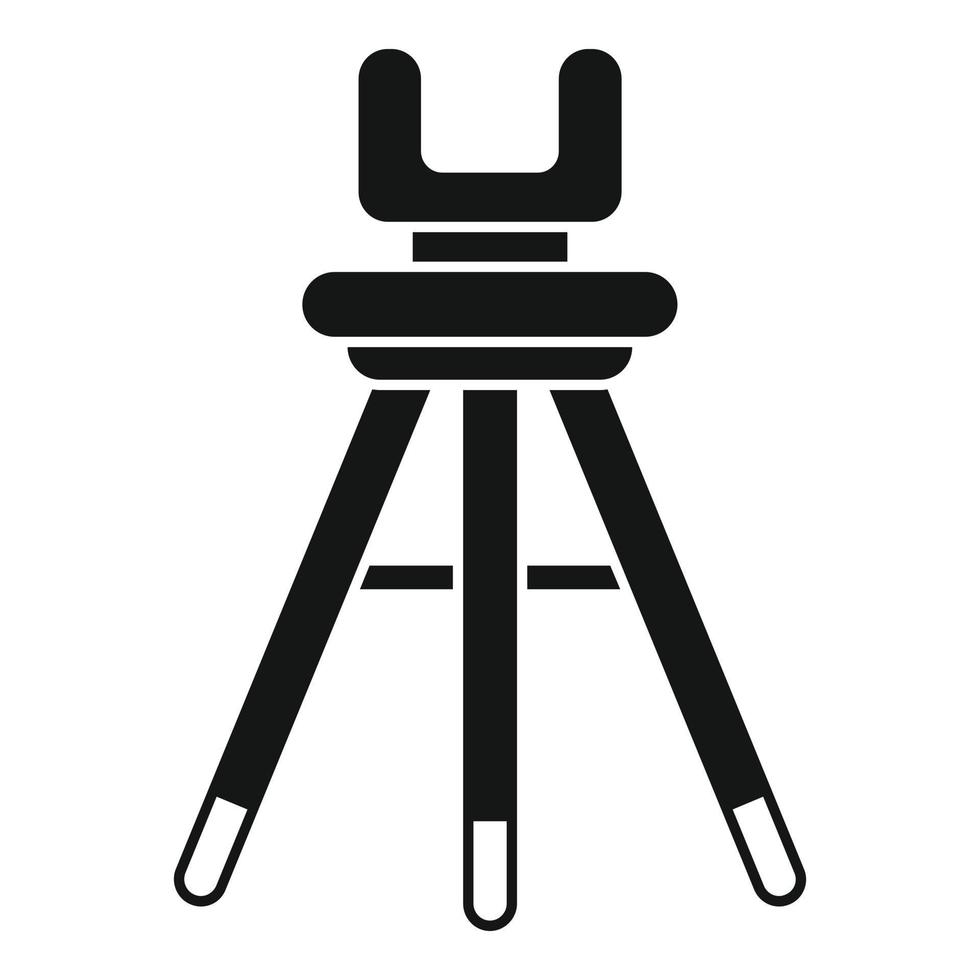 icono de trípode de plástico vector simple. soporte de grabación de fotos