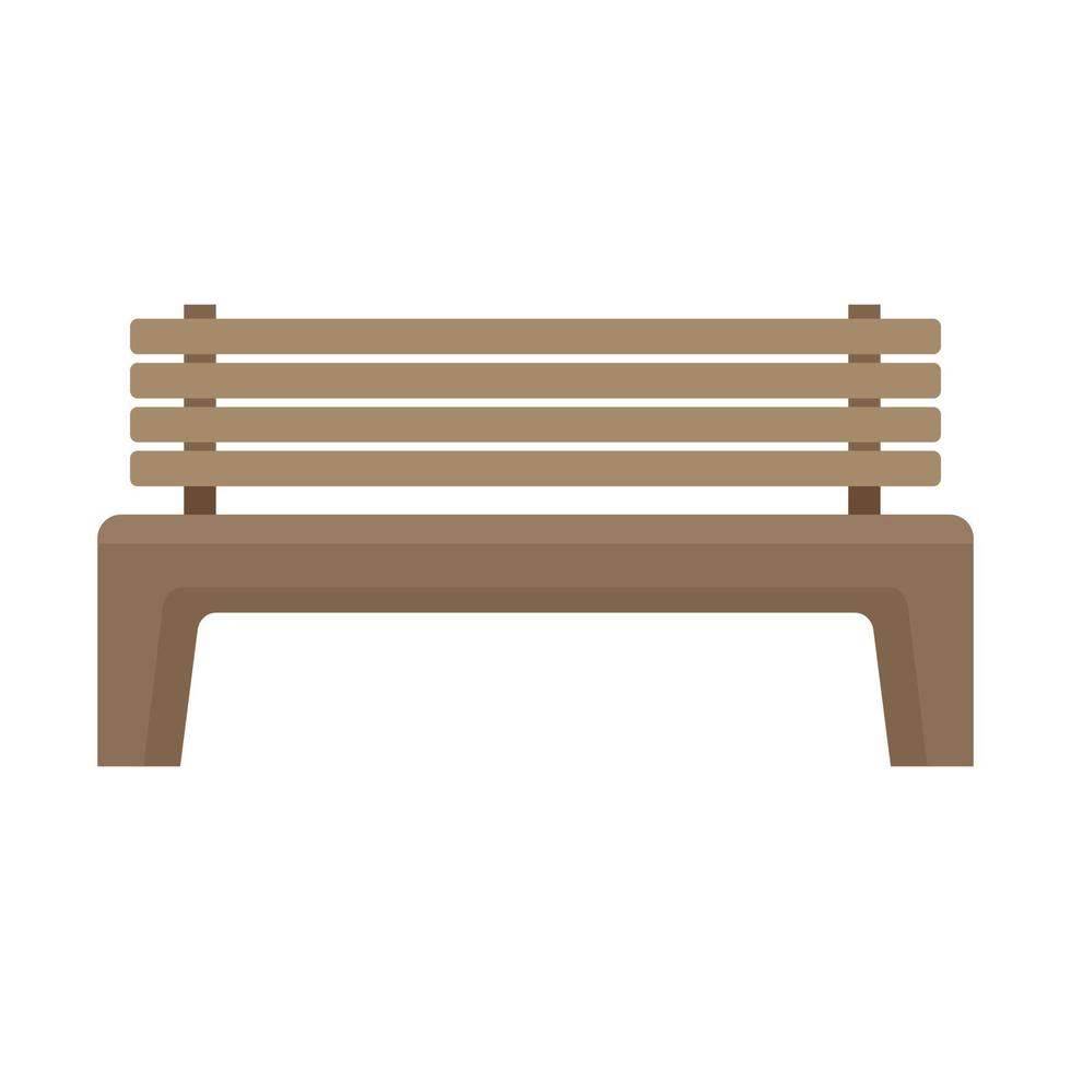 Street bench icon flat isolated vector