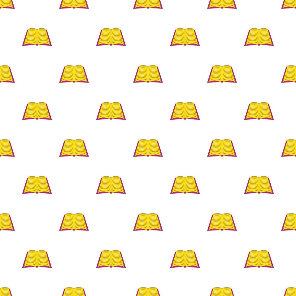 Book open in middle pattern, cartoon style vector