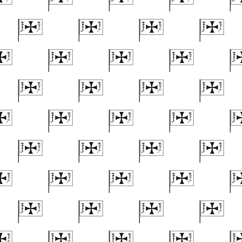 Christopher Columbus flag pattern, simple style vector