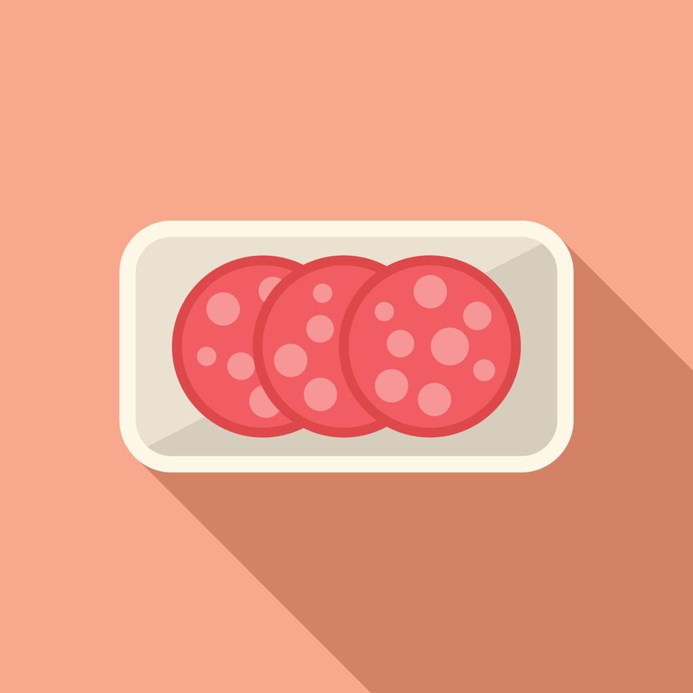 Airline sausage icon flat vector. Food meal vector