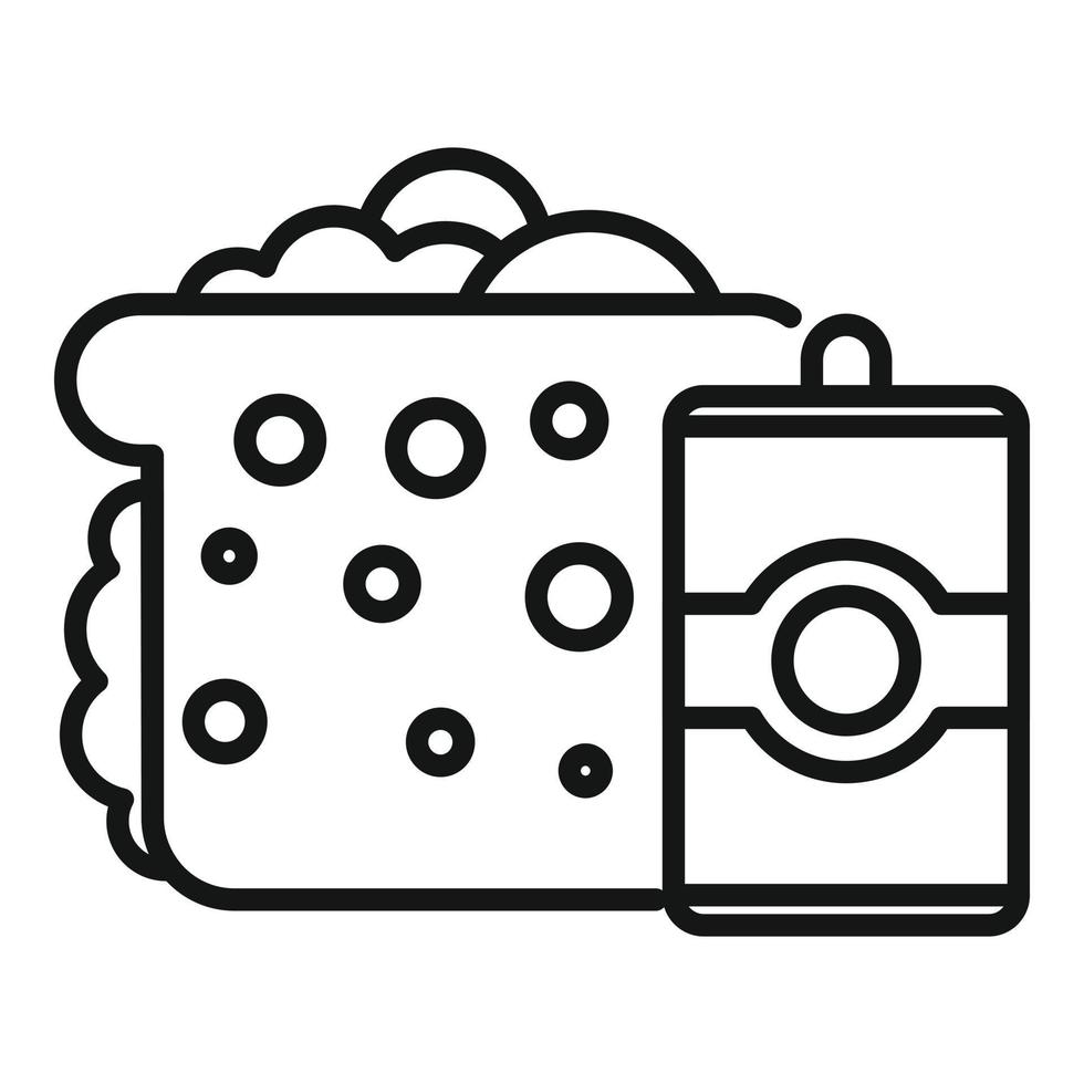 Food meal icon outline vector. Dinner healthy vector