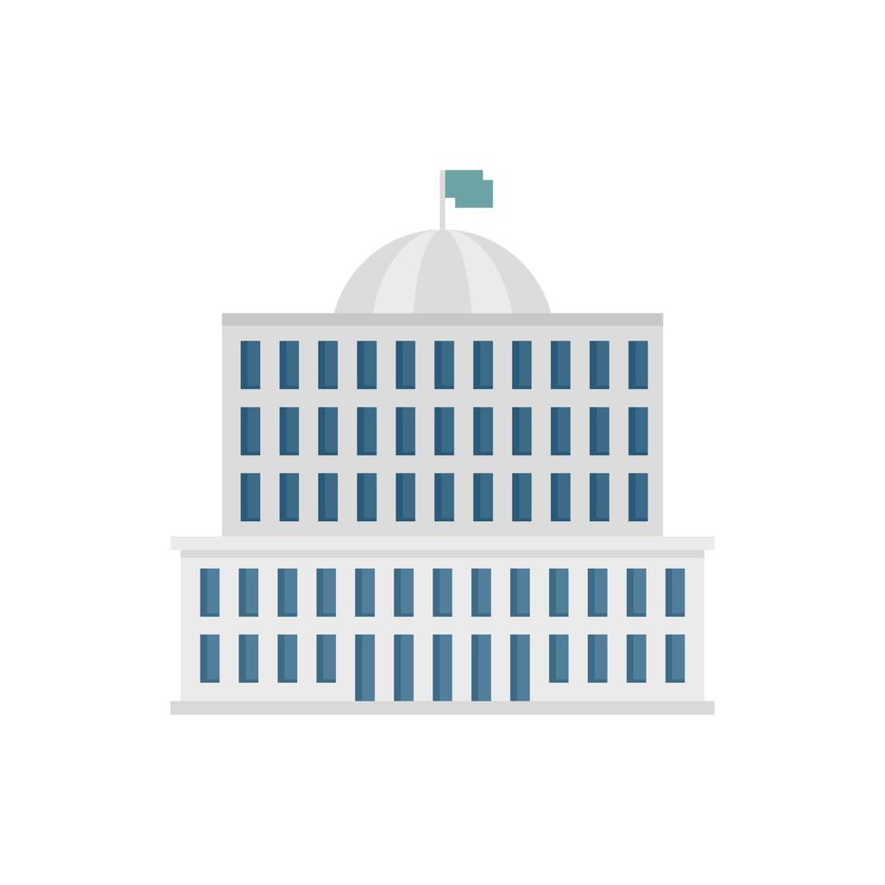 Town parliament icon flat isolated vector