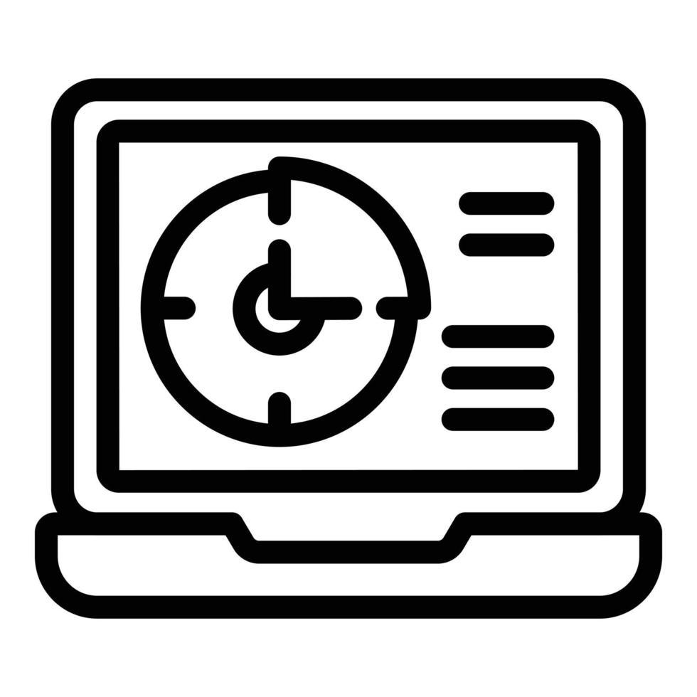 Laptop freedom icon outline vector. Digital detox vector