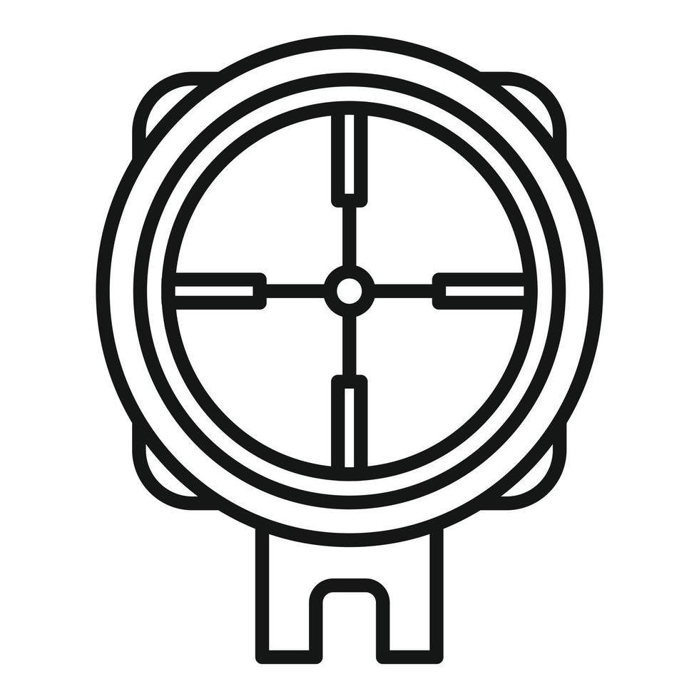 Sniper cross icon outline vector. Target eye vector