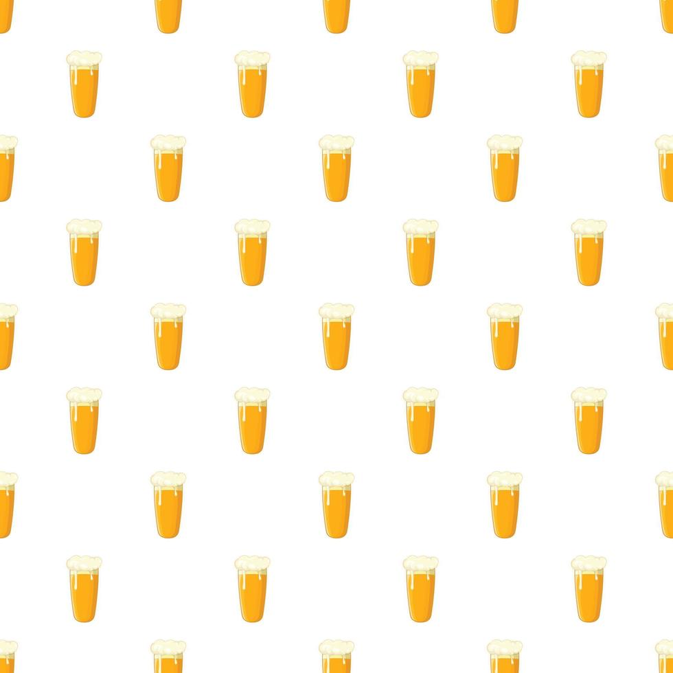 Glass of beer pattern, cartoon style vector