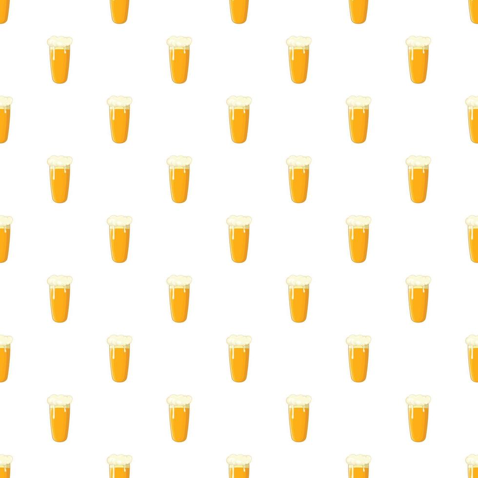 Glass of beer pattern, cartoon style vector