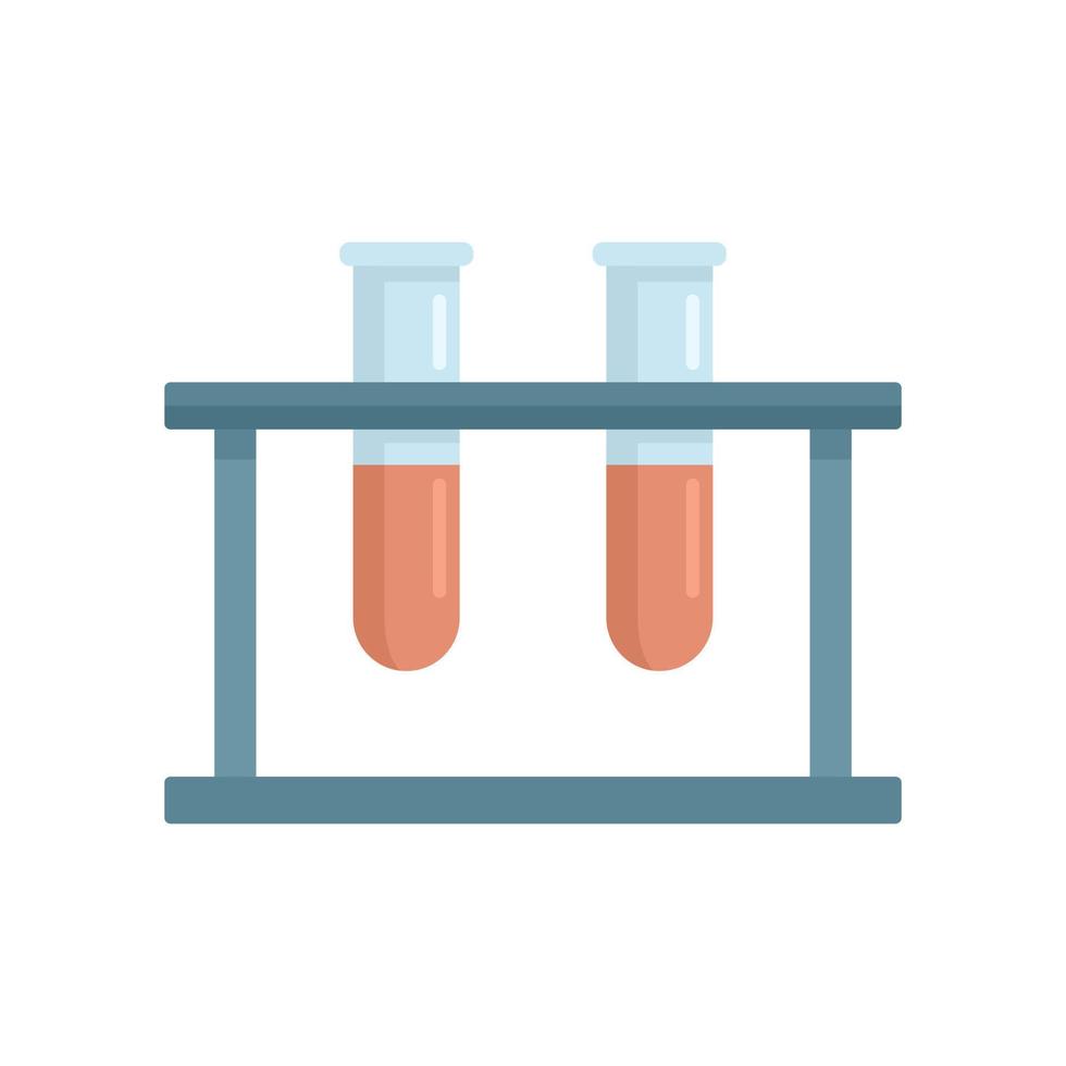 Test tubes stand icon flat isolated vector