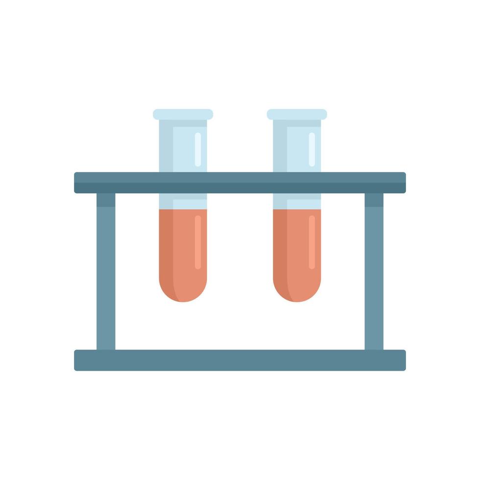 Test tubes stand icon flat isolated vector