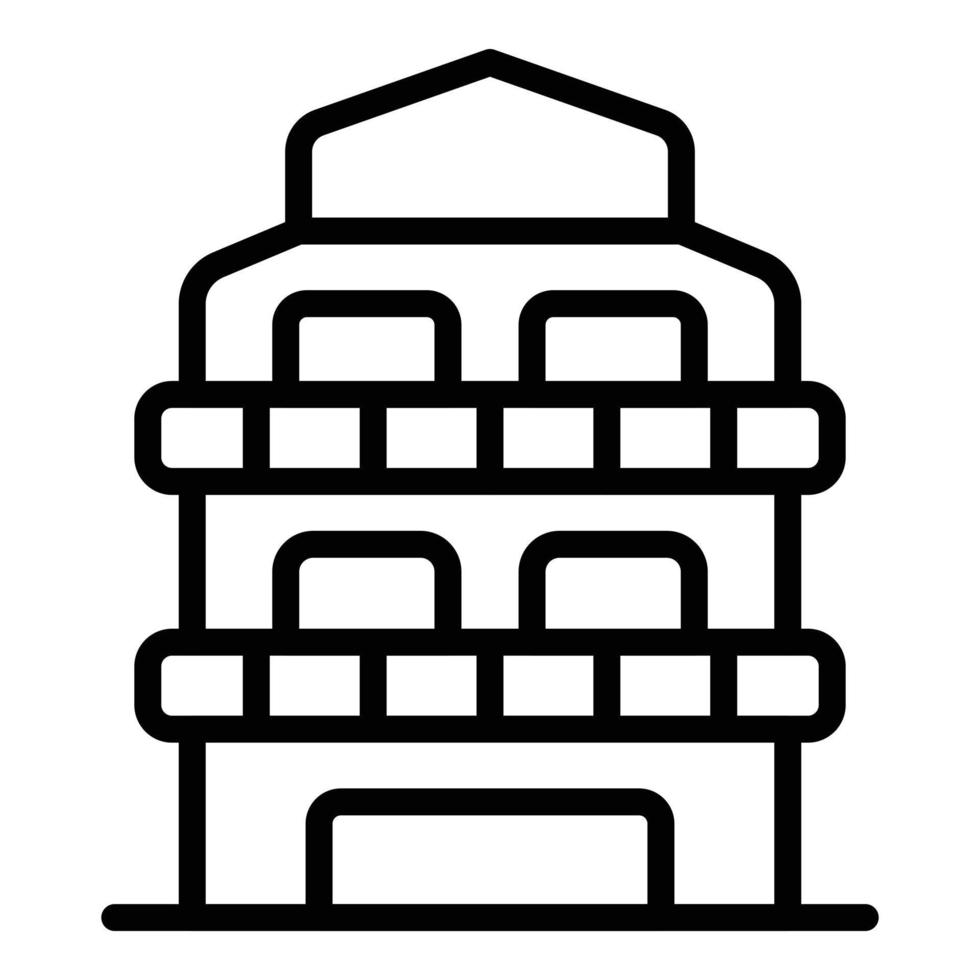 Architecture tower icon outline vector. Myanmar day vector