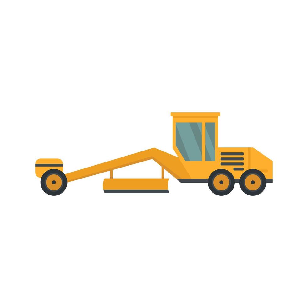 Grader machine heavy icon flat isolated vector