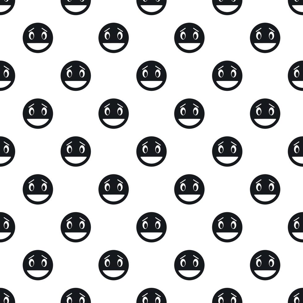 Laughing smiley face pattern, simple style vector