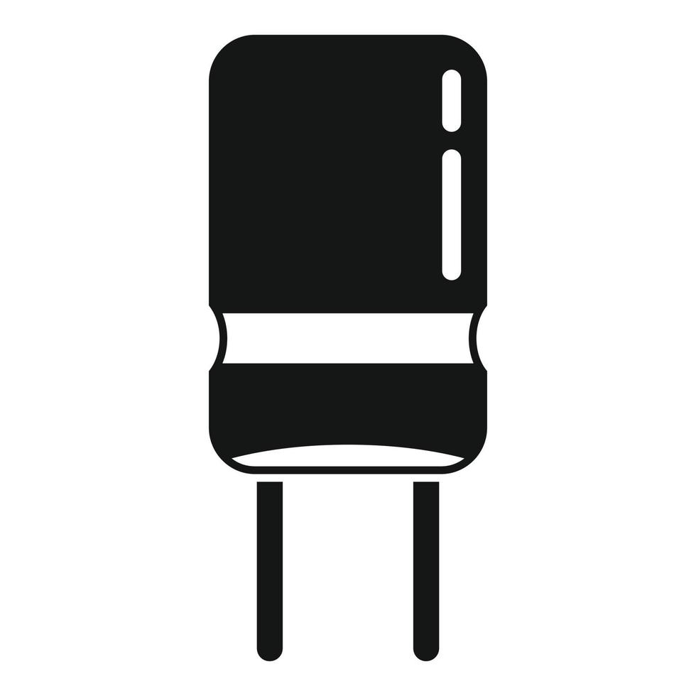 Transistor capacitor icon simple vector. Electric resistor vector