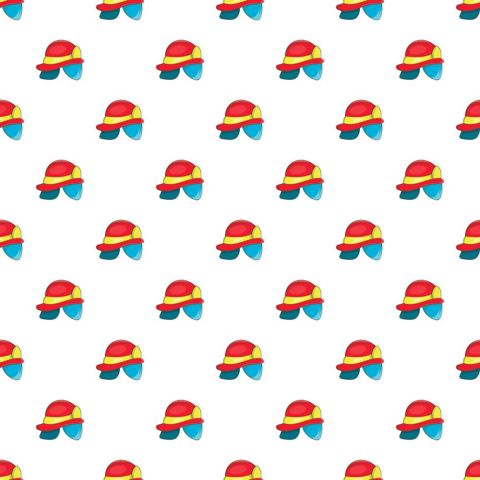 Helmet of firefighter pattern, cartoon style vector