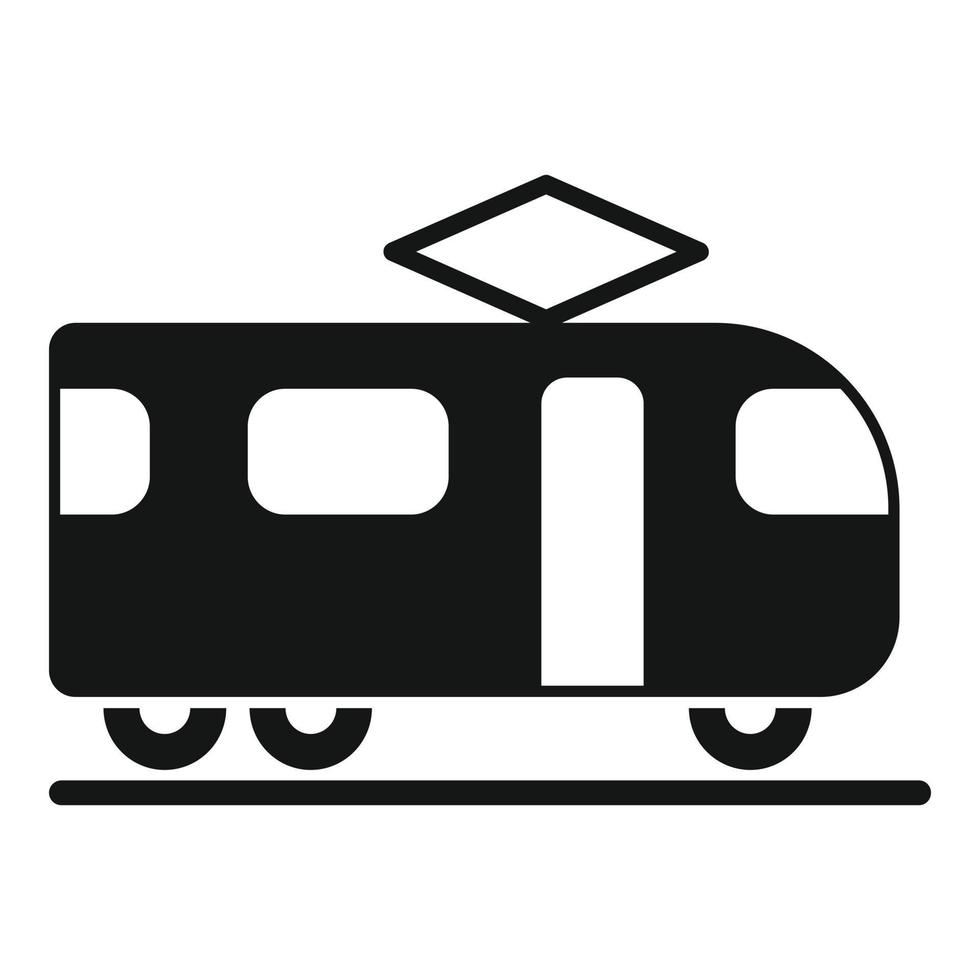 vector simple de icono de tren eléctrico. autobús ferroviario