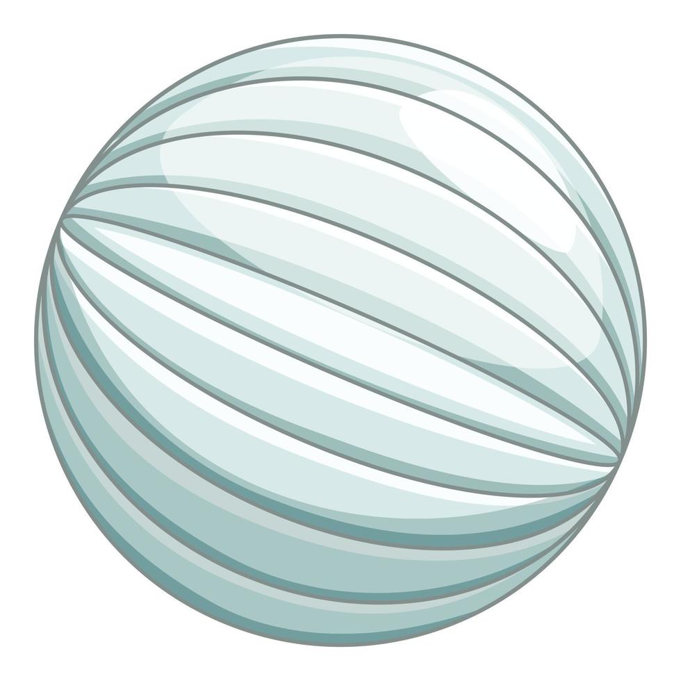 White planet icon, cartoon style vector