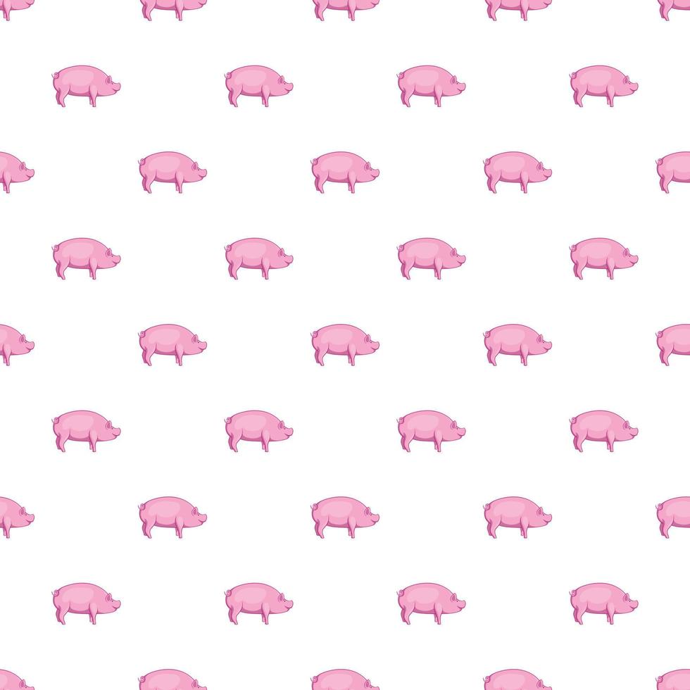 Pig pattern, cartoon style vector