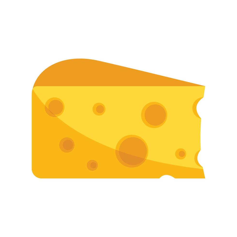 French cheese icon flat isolated vector