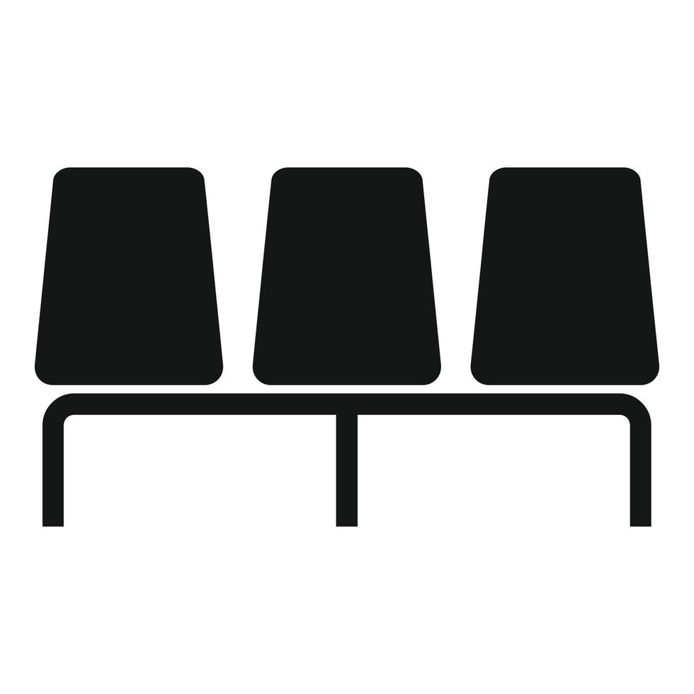 Seat complex icon simple vector. Waiting area vector