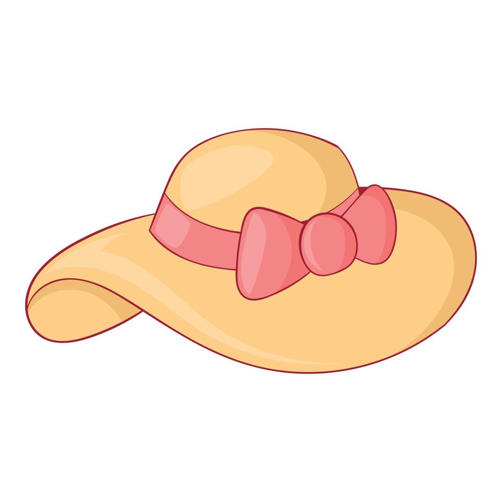icono de sombrero de playa de mujer, estilo de dibujos animados 14935368  Vector en Vecteezy