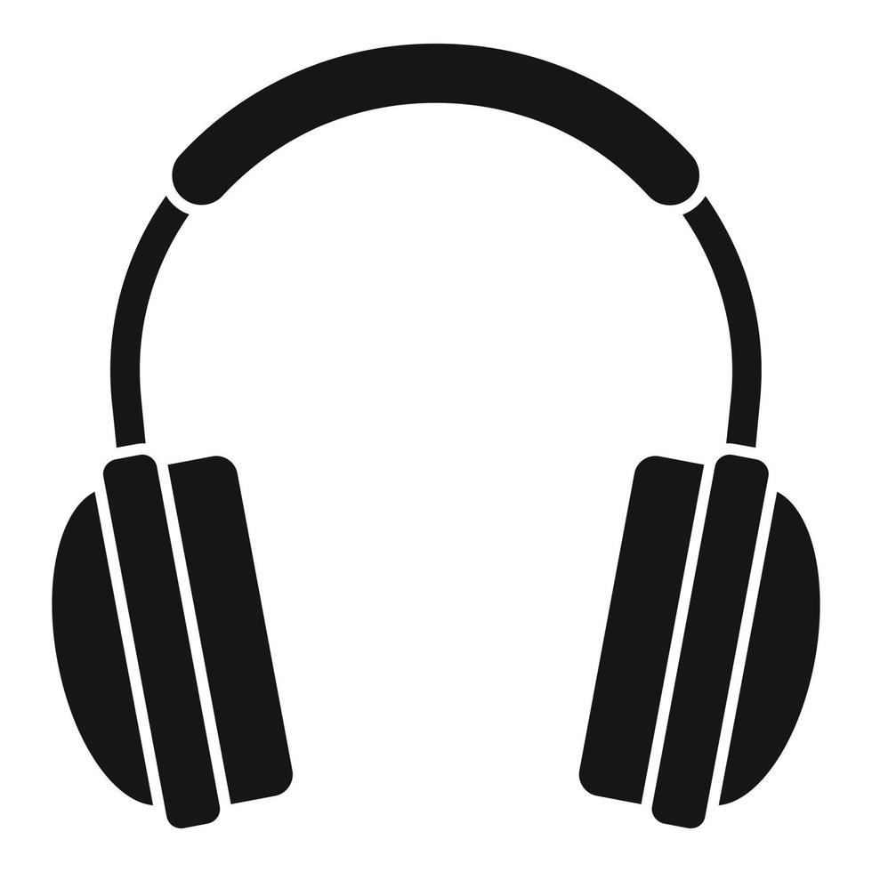 icono de auriculares vector simple. auriculares de jugador