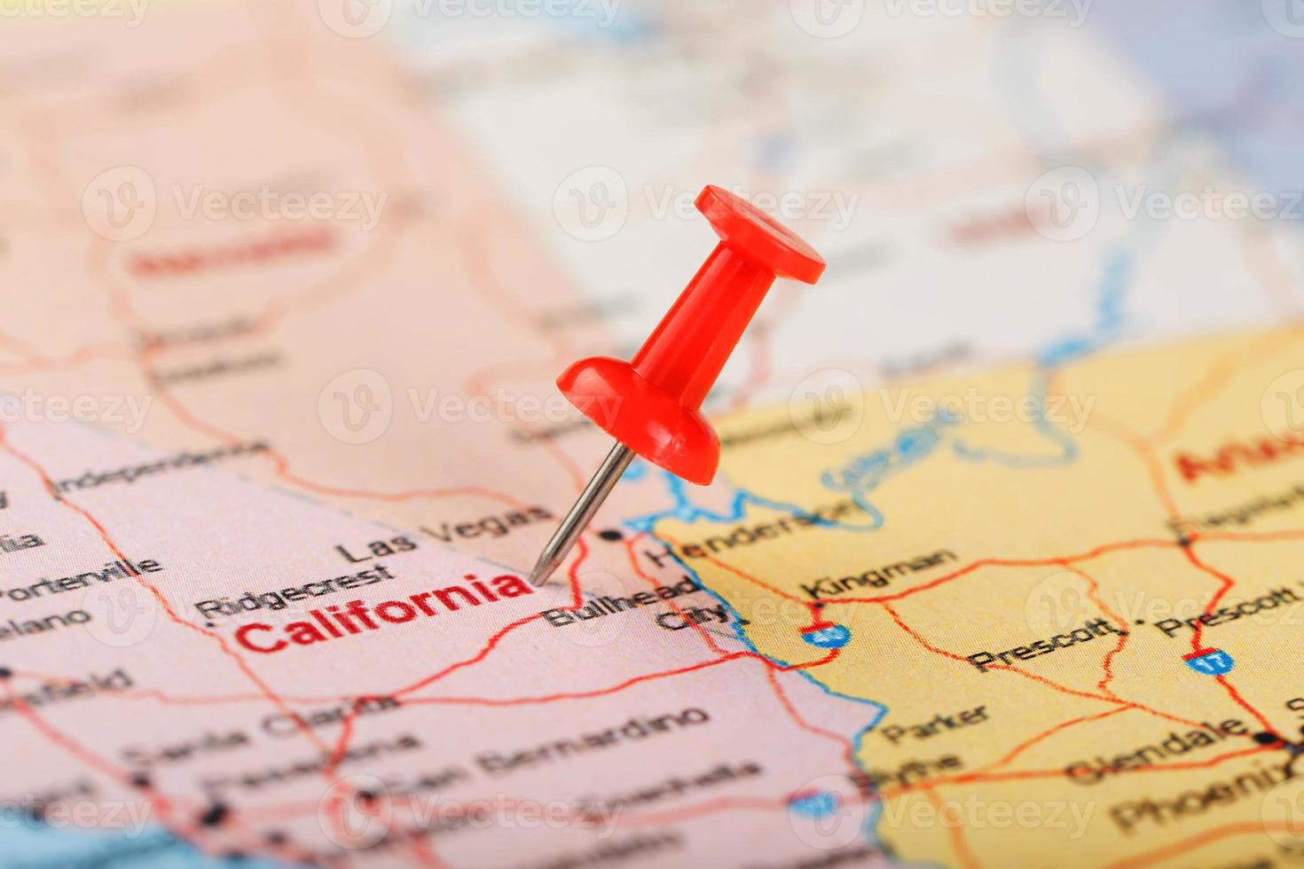 Close Up Map of California