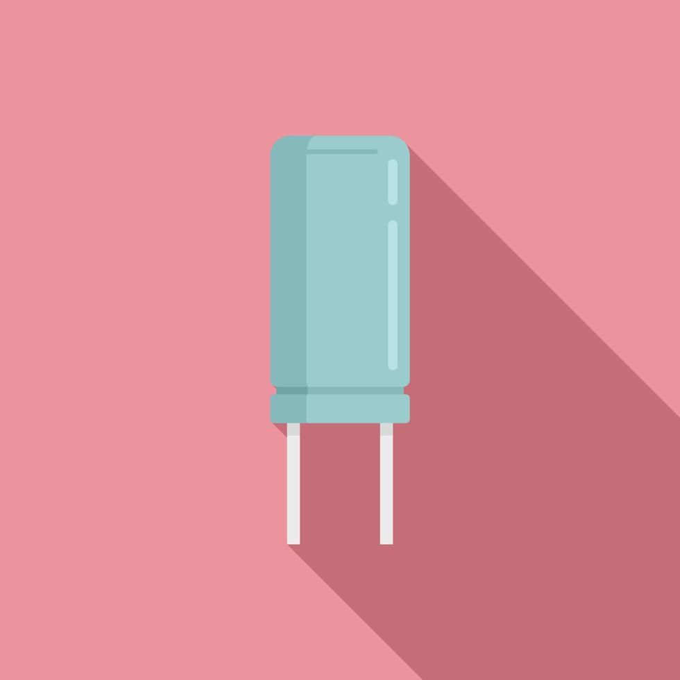 Ceramic capacitor icon flat vector. Component circuit vector