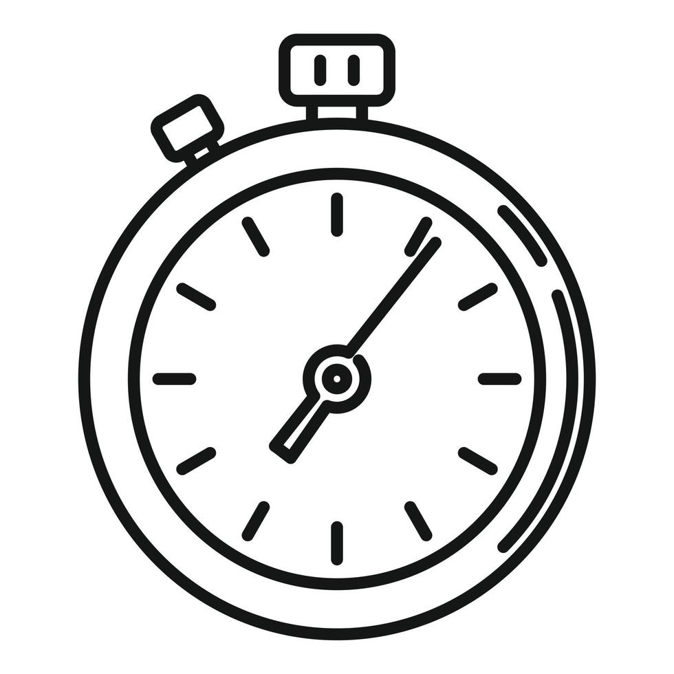 vector de contorno de icono de cronómetro de minutos. reloj temporizador