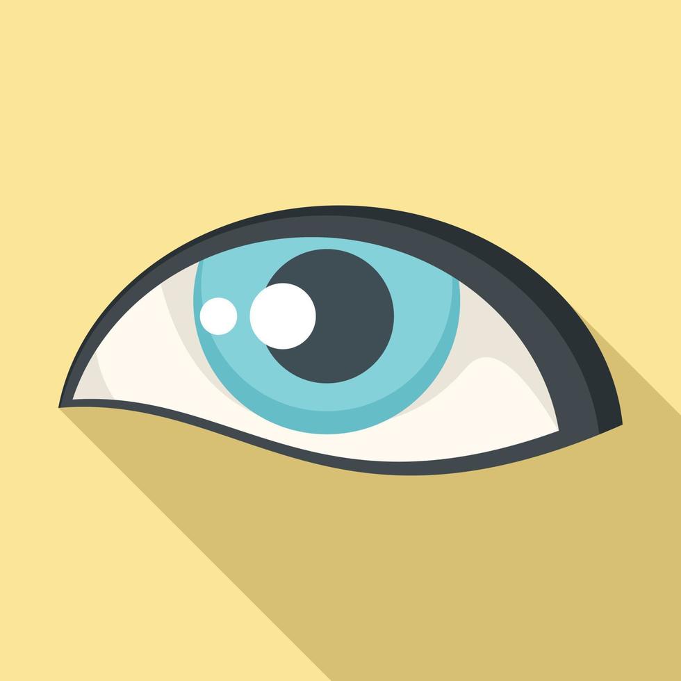 Eye see icon flat vector. Look vision vector