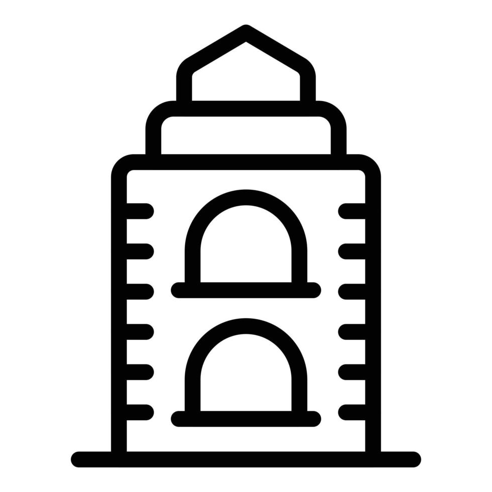 vector de contorno de icono de torre de Cracovia. viaje por la ciudad