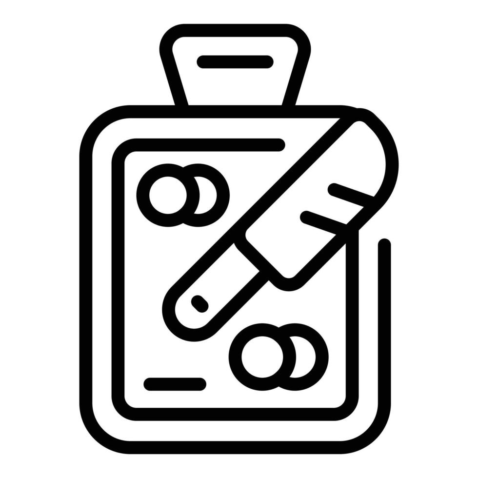 Cut meat icon outline vector. Raw ham vector