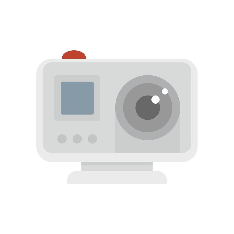 Modern action camera icon flat isolated vector