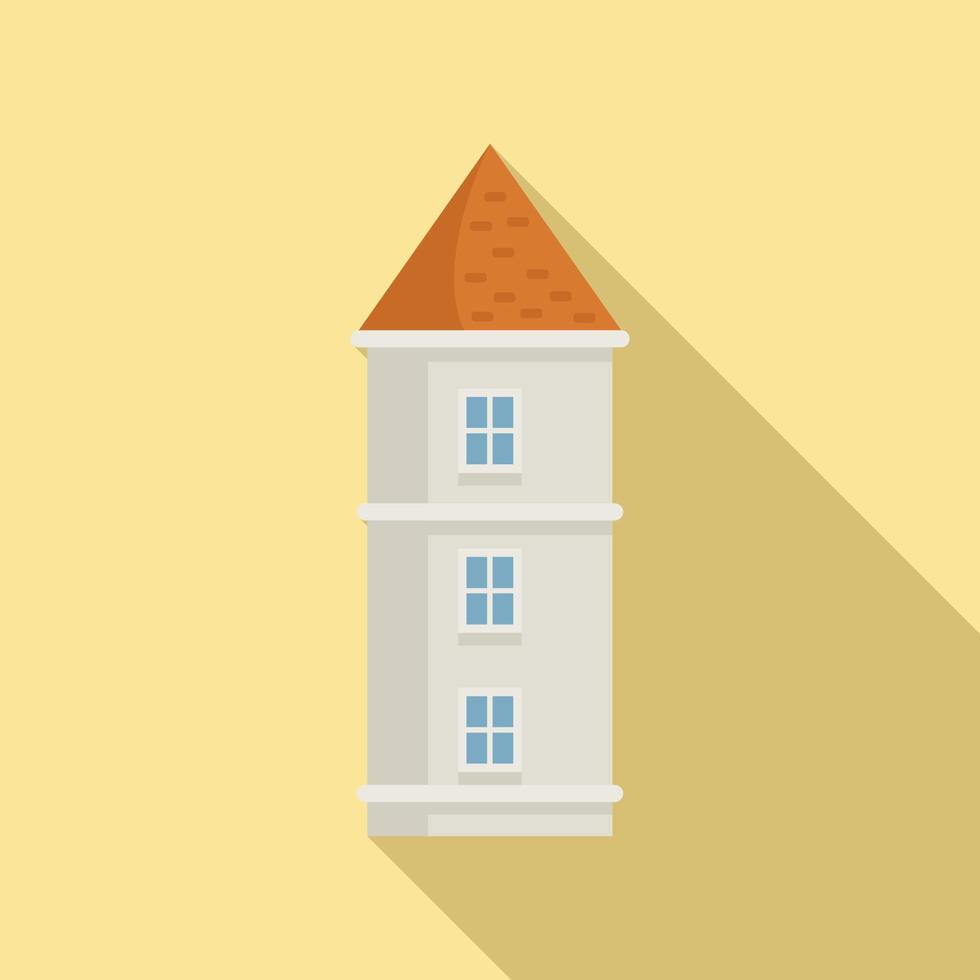 Slovenia tower icon flat vector. Travel slovenia vector