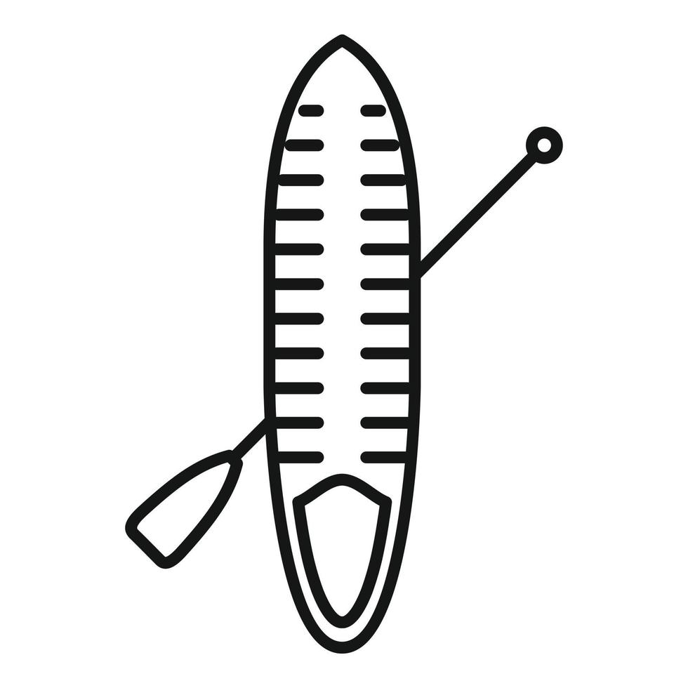 Sup kayak icon outline vector. Paddle board vector